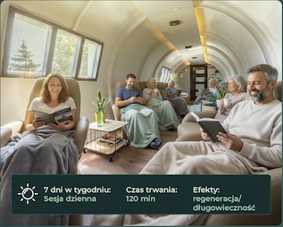 Wnętrze komory normobarycznej Oxy Med